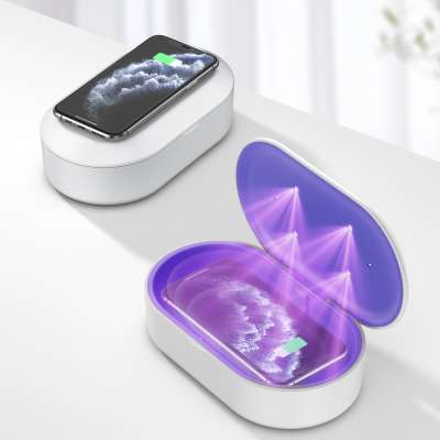 Unique 2020 UV Sterilize Box QI Fast 10W Wireless Cleaner Charger Phone Sanitizer Case For Iphone 11/11 pro