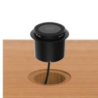 Best Selling Desktop Embedded Qi Wireless Phone Charger USB Ports for Furniture