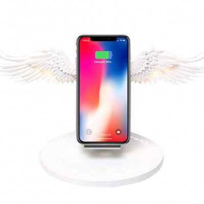 Unique Hot Selling Angle Wing Charger Best Christmas Gift Ivy Decorated Wireless Charge Stand